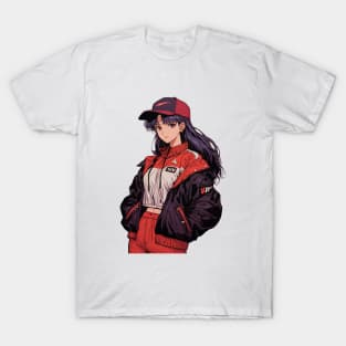 Misato Katsuragi Anime girl Illustration streetwear 2 T-Shirt